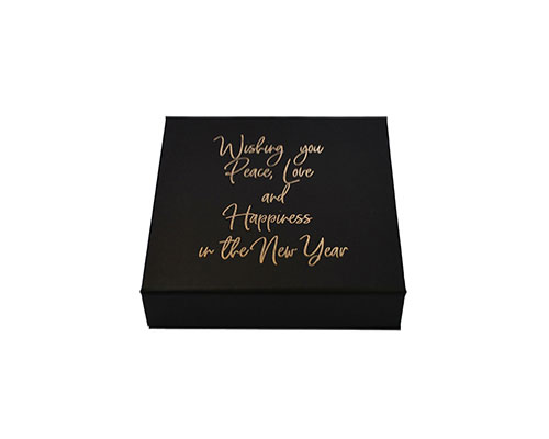 LuxBox magnet L140xW140xH30mm Best Wishes black