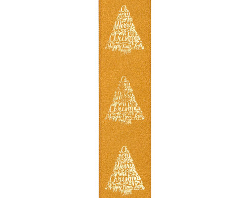DoubleFaceSatin xmastree text gold/gold