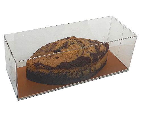 Cakebox transparent L220xW80xH80mm almond