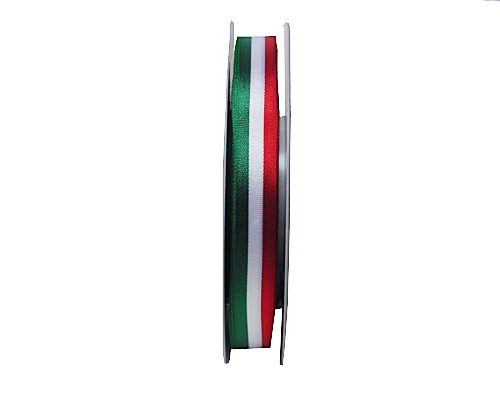 greenwhitered ribbon 15mm/50mtr