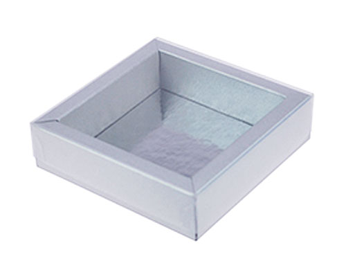 Windowbox 90x90x30mm interior silvertin