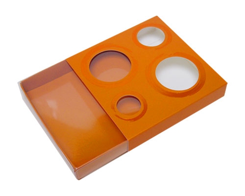 Windowbox 4 circle small 110x110x19mm sunset orange 