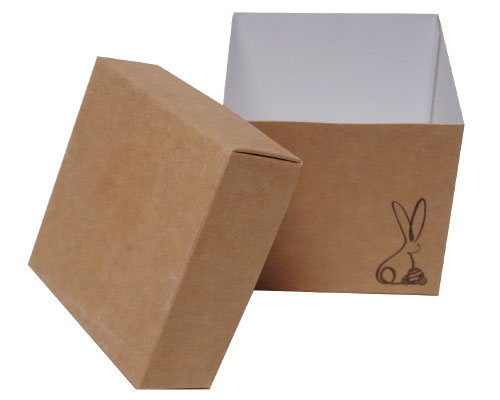 Cubebox Bunny L80xW80xH75mm Kraft 