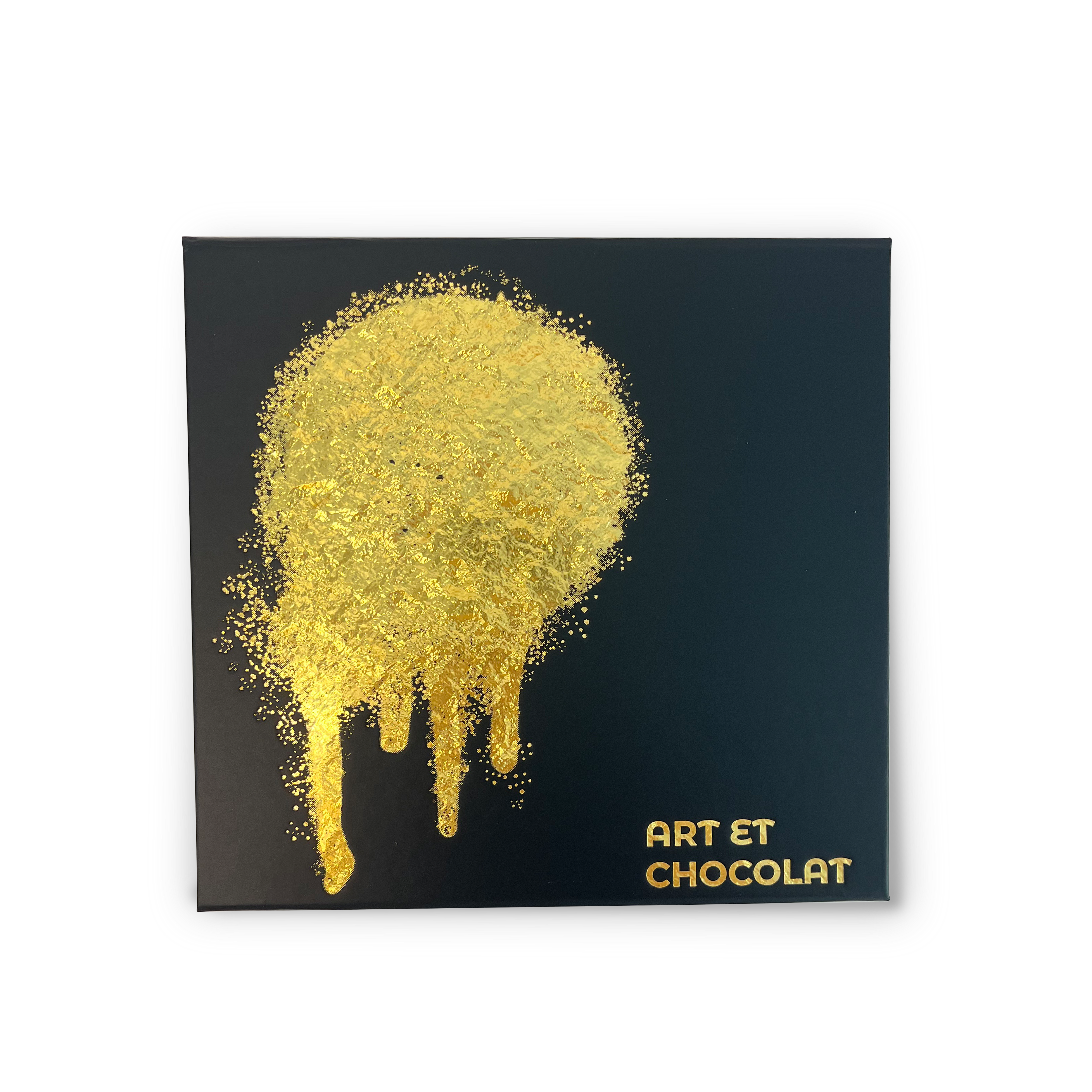 LuxBox magnet L140xW140xH30mm black art et chocolat 