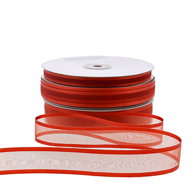 Organza satin edge M 10mm/50mtr terracotta