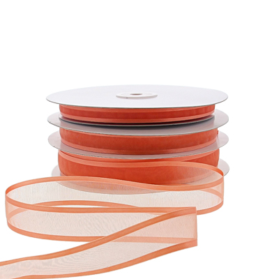 Organza satin edge M 10mm/50mtr salmon