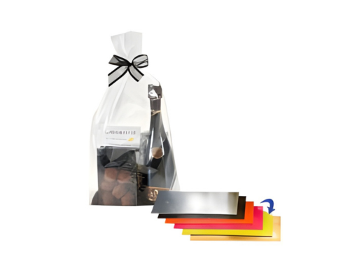 side gussetbag incl. green carton 240x100x550mm- transparant