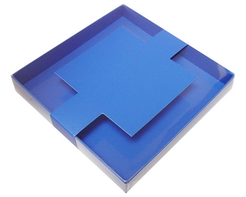 Windowbox carre large with sleeve 140x140x19mm ocean blue 