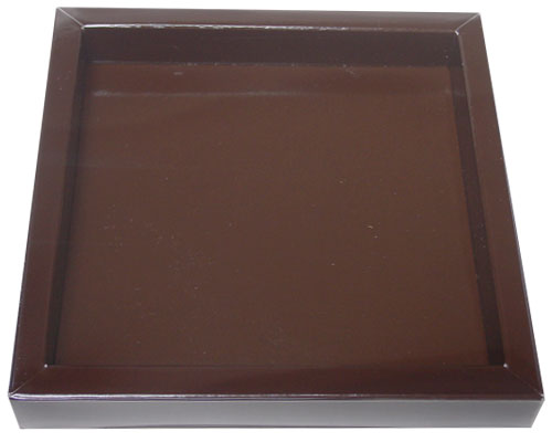 Windowbox 133x133x19mm chocolat laque