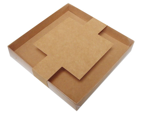 Windowbox carre large with sleeve 140x140x19mm kraft