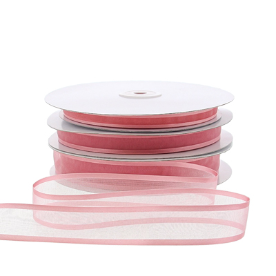 Organza satin edge M 10mm/50mtr old pink
