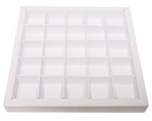 Windowbox 166x166x19mm 25 division white 