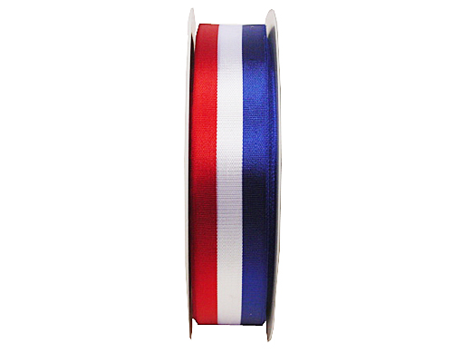 Redwhiteblue ribbon 25mm/50mtr