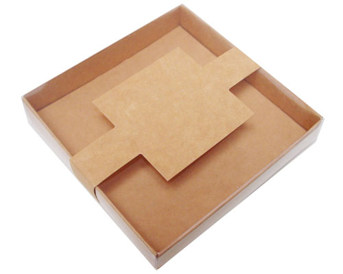 Windowbox carre small with sleeve 110x110x19mm kraft