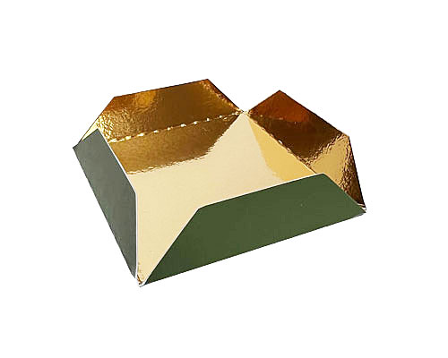 Tray patisserie square 47x47mm vert foret gold
