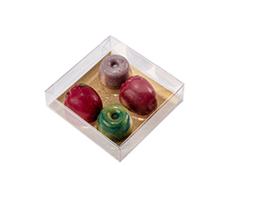 PVC L80xW80xH20mm transparant