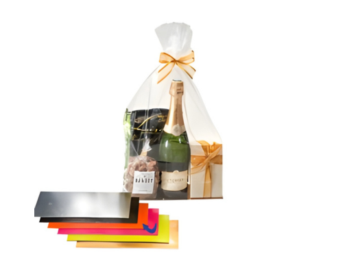 side gussetbag incl. orange carton 280x100x570mm- transparant