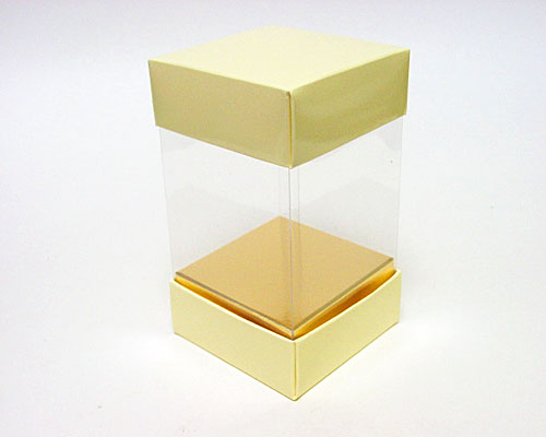 Skylinebox L80xW80xH130mm exterior Creme Laqué