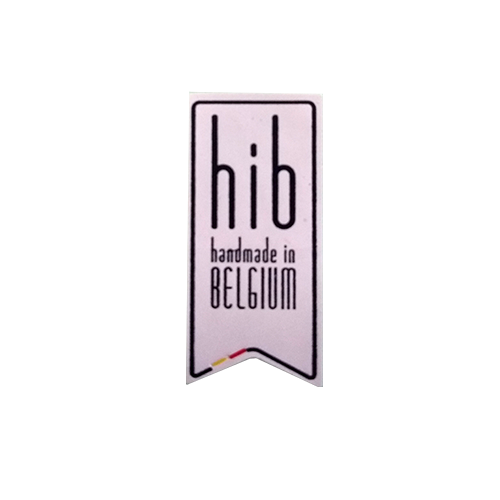 Label Hib handmade in Belgium white black 500pcs