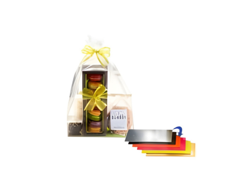 side gussetbag incl. orange carton 210x100x450mm- transparant