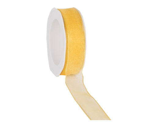 organza N 15 wired edge yellow 