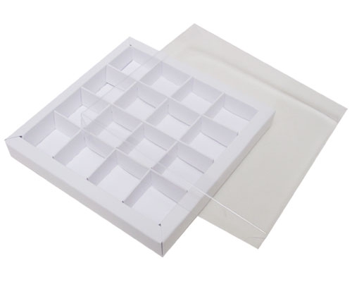 Windowbox 133x133x19mm 16 division white 