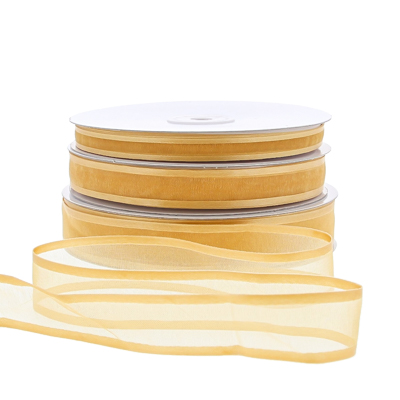 Organza satin edge M 10mm/50mtr gold
