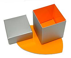 Cubebox appr.125 gr Duo Monaco silver-orange