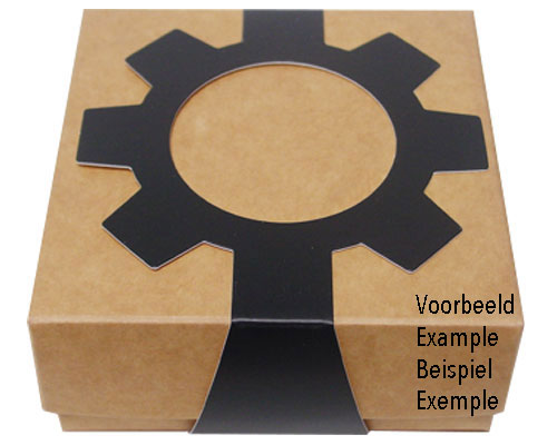 Sleeve-me box without sleeve 93x93x30mm interior kraft 