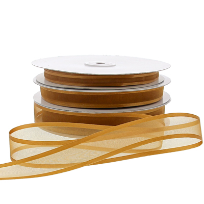 Organza satin edge M 10mm/50mtr copper