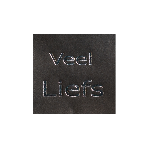 Wish label Veel Liefs black silver 500pcs
