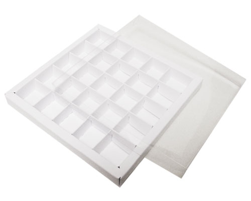 Windowbox 166x166x19mm 25 division white 