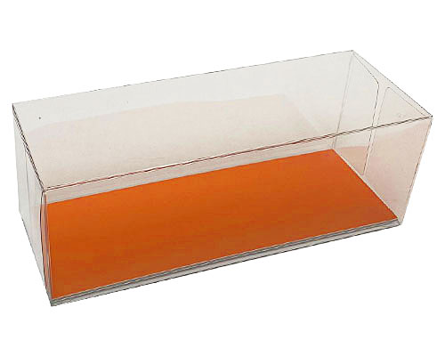 Cakebox transparent L220xW80xH80mm sunset orange