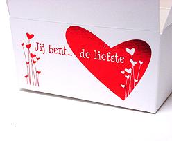 Ballotin, 500gram Jij bent de liefste  Wit