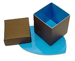 Cubebox appr. 750gr Duo Kreta brown-blue