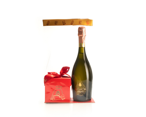 side gussetbag incl. red carton 210x100x450mm- transparant