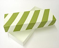 PVC L220xW75xH30mm green white striped
