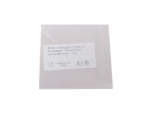 PVC sheet for luxbox 65x65mm / pack 24 pcs