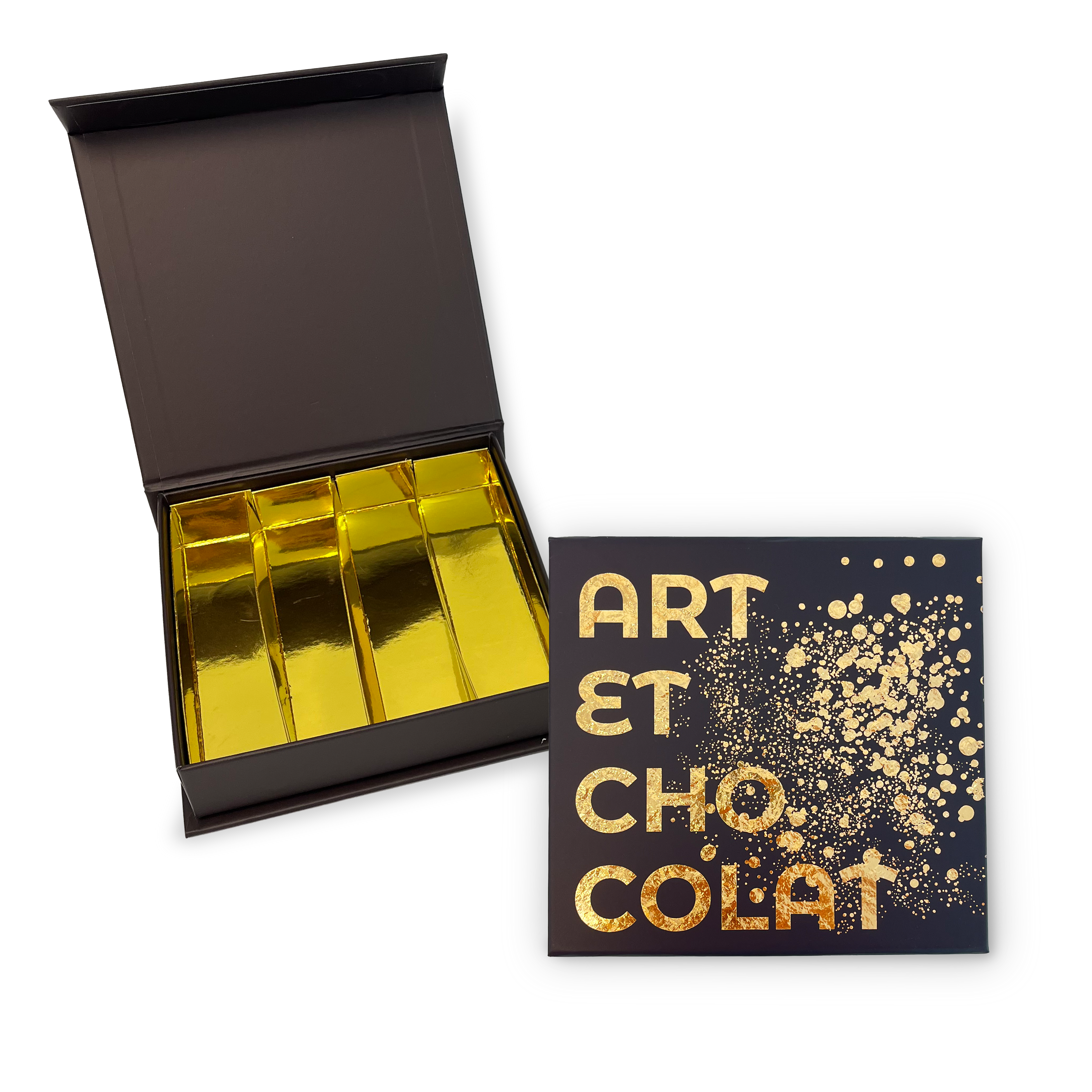 LuxBox magnet L140xW140xH30mm brown art et chocolat