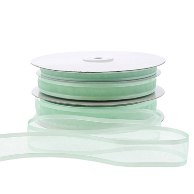 Organza satin edge M 10mm/50mtr glacier