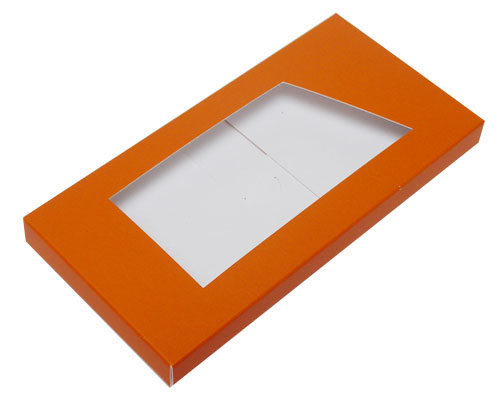 Box for chocolate bar sunset orange