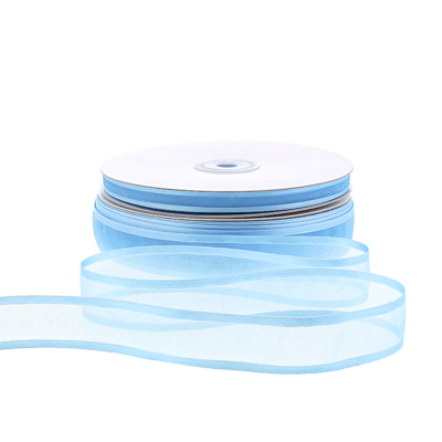 Organza satin edge M 10mm/50mtr baby blue