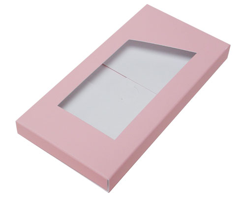 4-Flap Folding version Chocolate Bar Box with opening, lotus