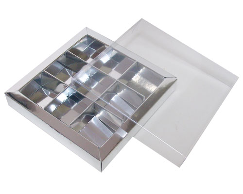 Windowbox 100x100x19mm 9 division silvershine