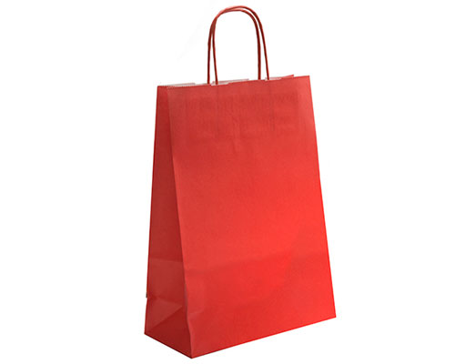 Paper bag curled handle L220x100x310mm red