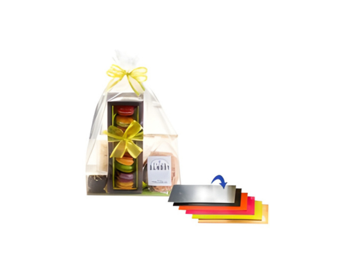 side gussetbag incl. silver carton 210x100x450mm- transparant