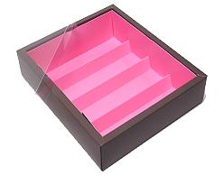 Macaron box 4 row taupe pink Hollywood