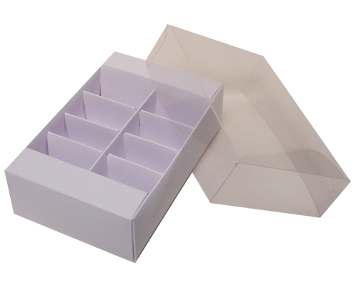 Macaron box 8 division white