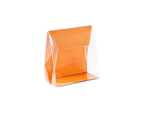 Pochette transparant L100xW50/H110mm sunset orange